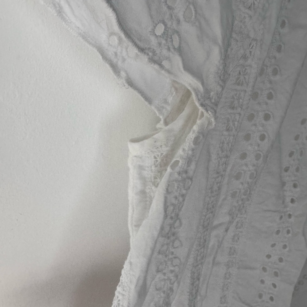 APC White Cotton Lace Eyelet Top - Picture 5 of 7